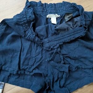 H&M Blue High Waist Shorts with Relaxed Fit